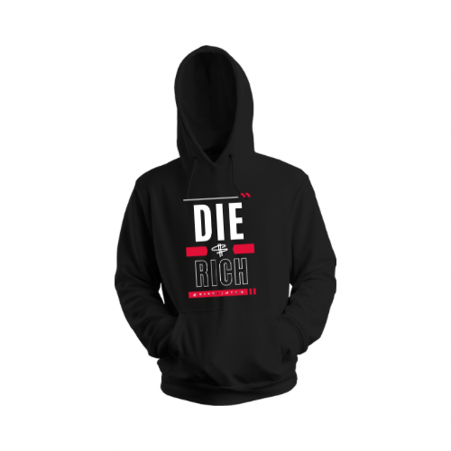 New Die Rich Logo Blk Hoodie